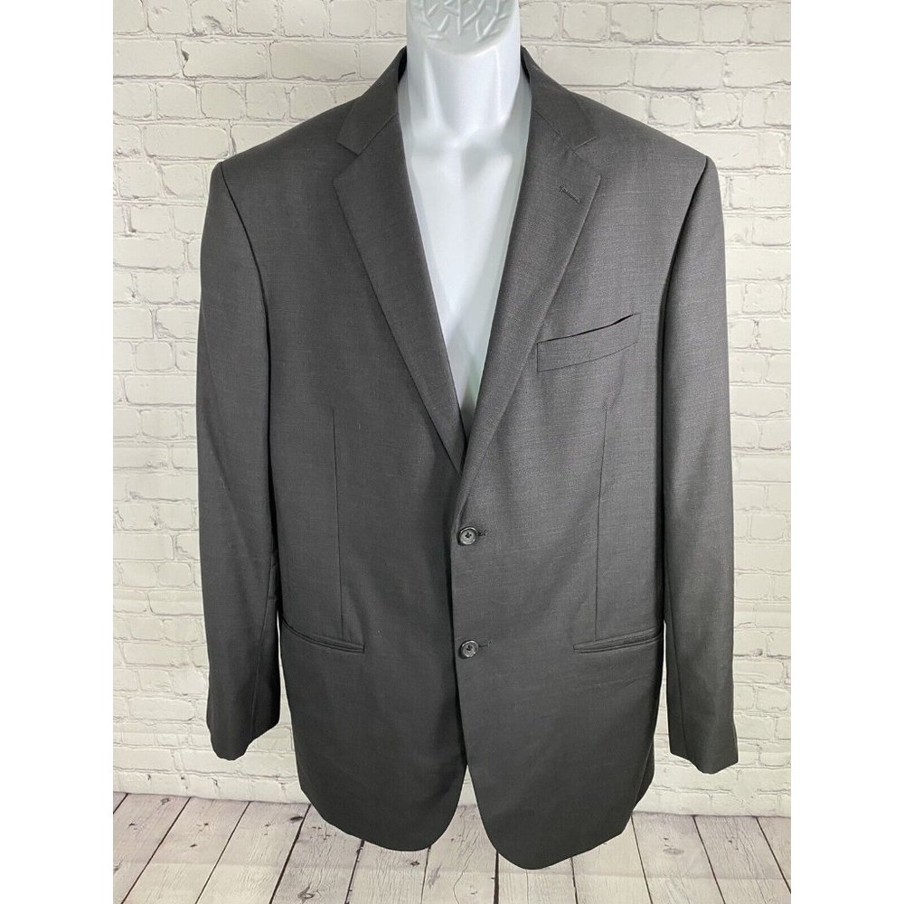 BCBG Attitude Friedmans Clothing Charcoal Gray Avalon Blazer Jacket All Wool 42L